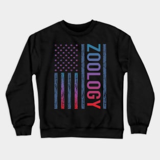 Gradient Flag Zoology Zoologist Crewneck Sweatshirt